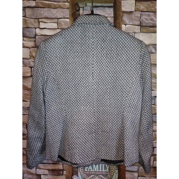 Sz 8 Vintage Norton McNaughton Women's Blazer Black & White Houndstooth - Picture 6 of 6
